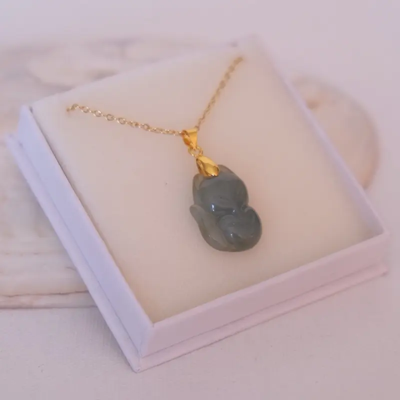 Genuine Jade Fox Pendant