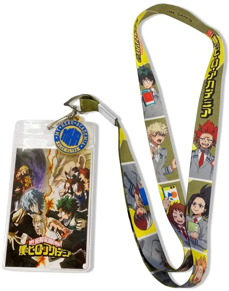 My Hero Academia Season 3 Artwork Keychain Lanyard - Neck Strap ID Holder for Office Identification Badge Supplies