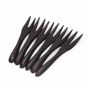 Mini Bamboo Fork - Black - 3.5"
