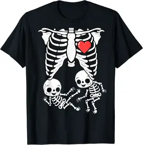 Skeleton Pregnancy Announcement Shirt Boy Twins XRay New Mom T-Shirt - Jessicajon Shop 25B07N265NDJ