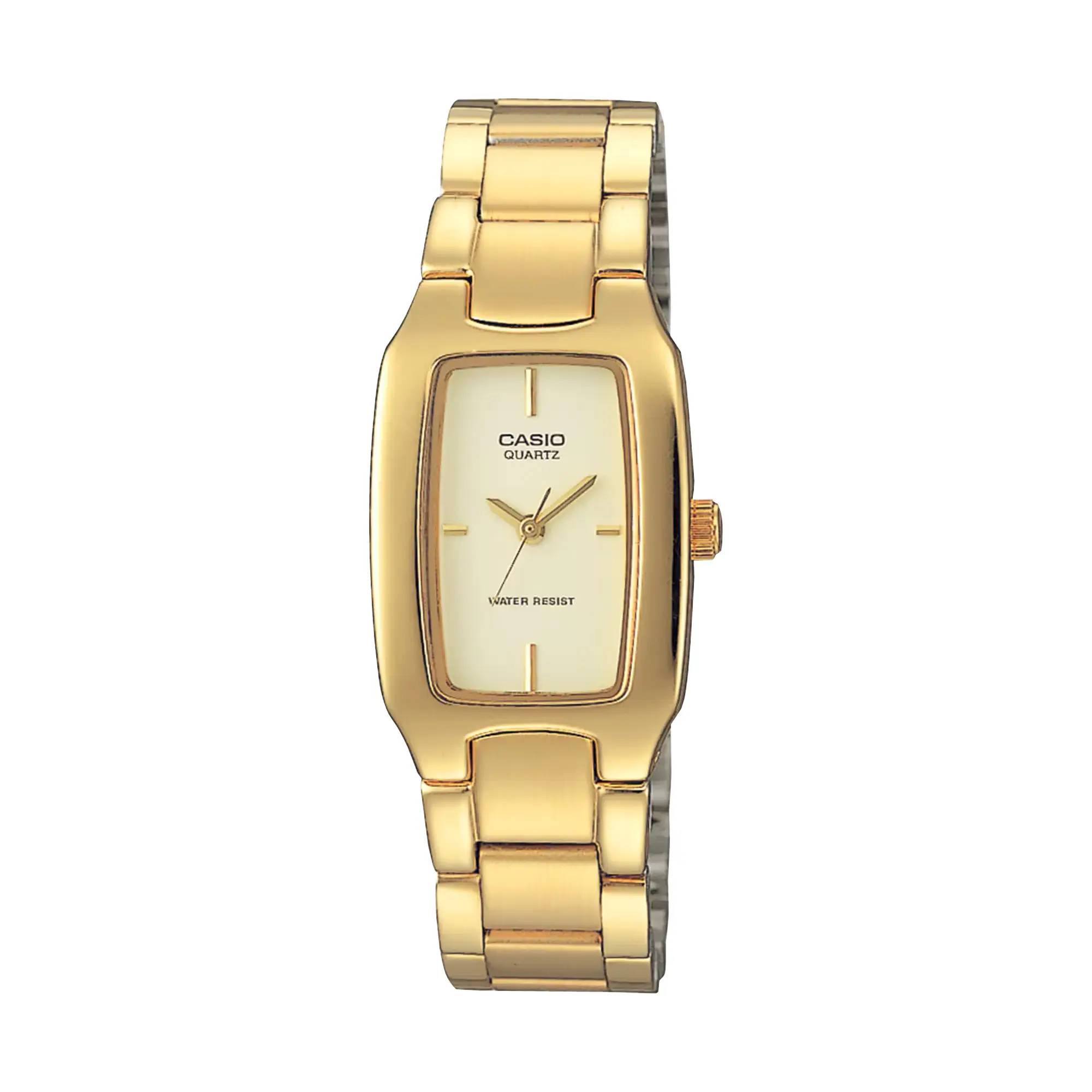 Casio Women’s Gold Stainless Steel Watch with Champagne Rectangular Dial - LTP-1165N-9C