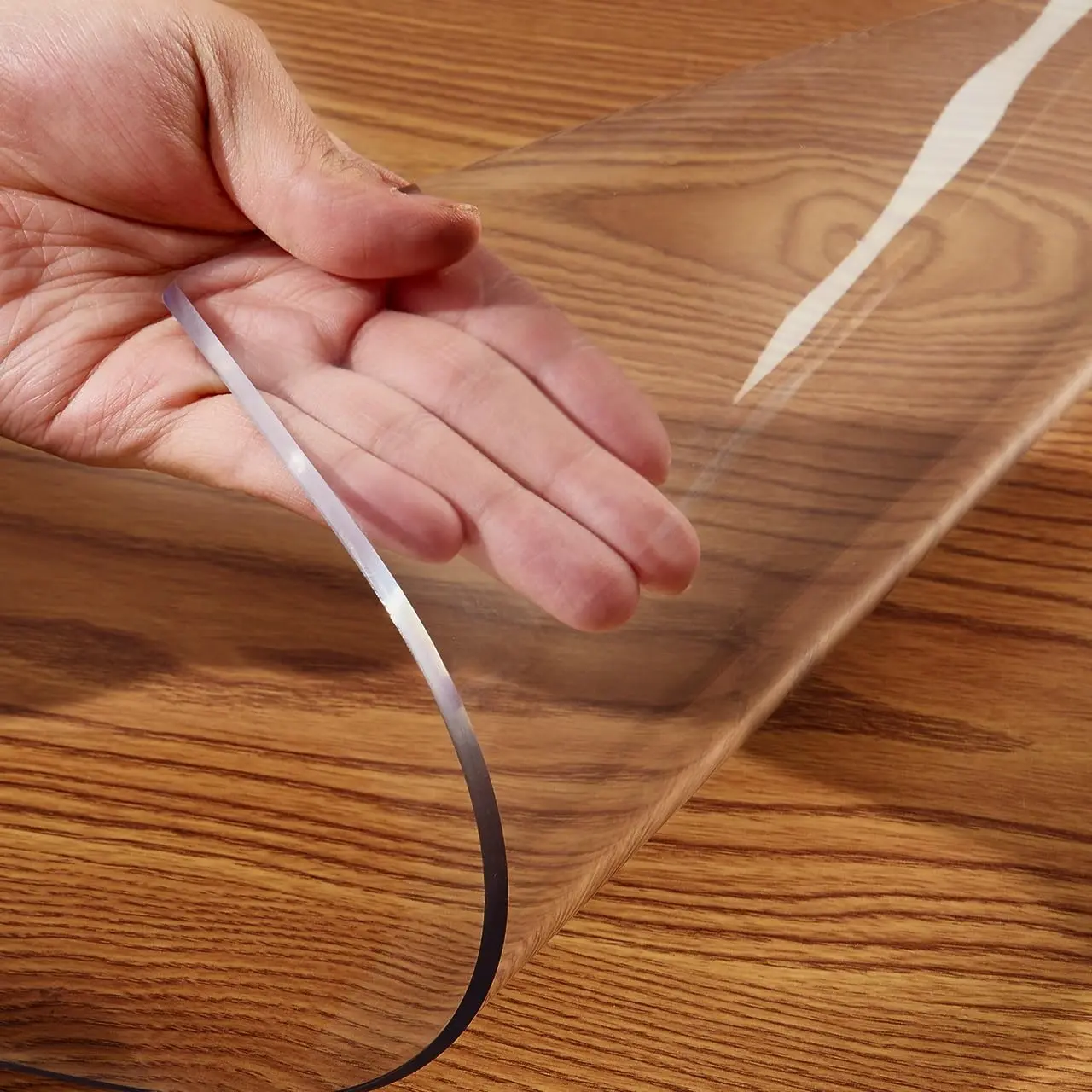 Transparent tablecloth protector, available in multiple sizes, 1.5mm thick waterproof plastic rectangular tablecloth, PVC transparent tablecloth protector, suitable as a tabletop protection pad for kitchen, dressing table, writing desk, and dining table