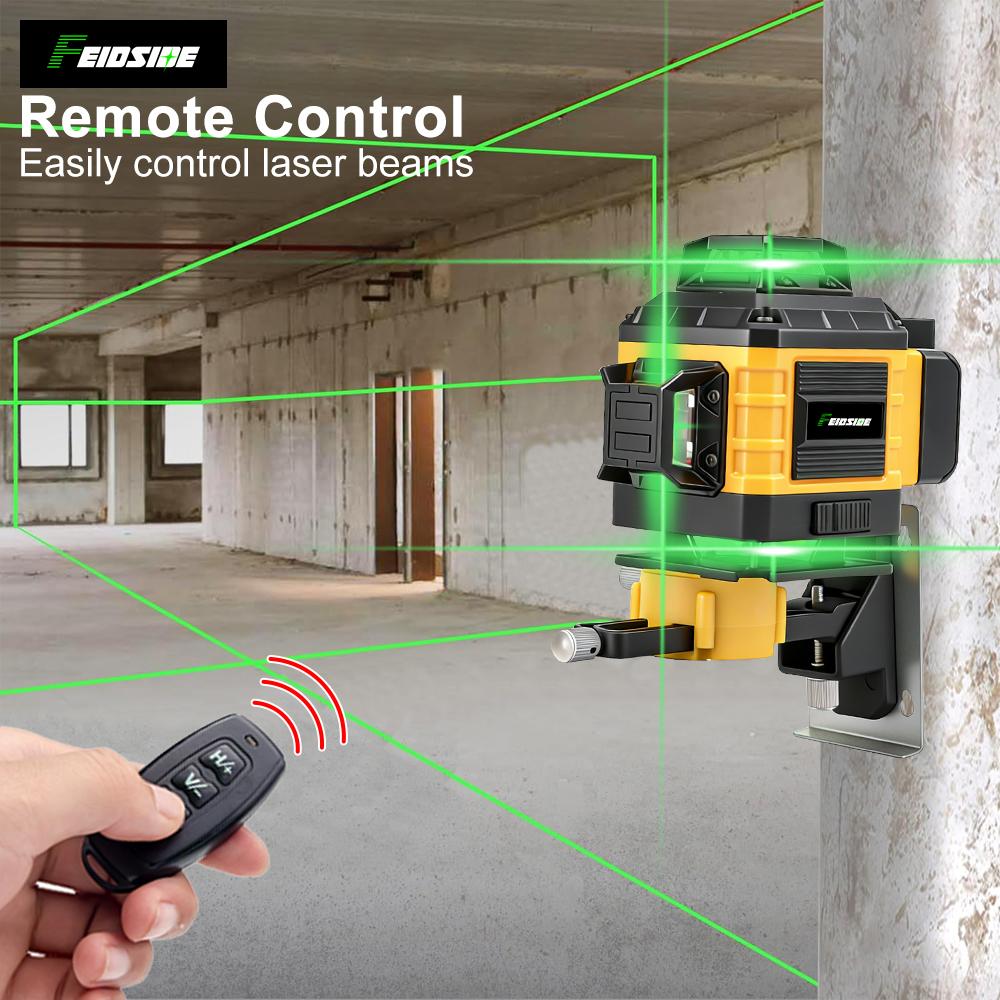 Pro-Grade 16-Line 4D Green Cross-Line Laser Level, Self-Leveling with Strong Magnetic Base,Includes 2x3000mAh Rechargeable Batteries & 39" Adjustable Tripod, for PrecisionIndoor/Outdoor Construction, Tiling, Framing, and Professional Renovation