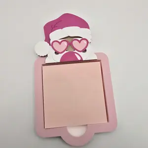 Sassy Santa 3D Printed Sticky Note Holder Desk Accessory Office Decor, Christmas, Teacher Gift Design Lightweight Durable Handmade PLA Material