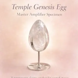 Genesis Amplifier Egg — Temple Grade Quartz Natural Crystal Clear Quartz Eggs for Amplification Clarity Healing Energy Work Meditation & Chakra Alignment decor Natural Crystal Decor