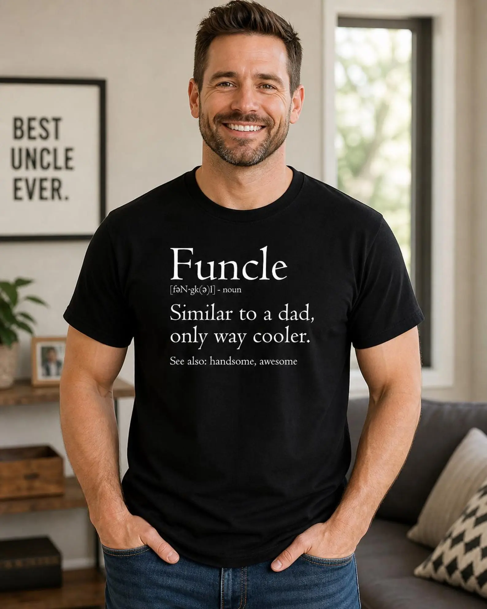 Funcle Shirt, Funny Uncle Gift, Cool Uncle Tee, Fathers Day Uncle Shirt, Mens Graphic Tee