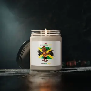 Jamaican Vibe Scented Soy Candle, 9oz | Oh Bumboclaat Design | Relaxing Home Decor, Gifts for Him, Birthday Candle, Unique Candles wax