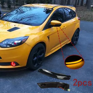 💡🚗 1 Pair Dynamic LED Wing Mirror Turn Signal Lights | Fits Ford Focus MK2/MK3 Mondeo MK4 ✅ Amber Sequential Light ✅ OEM 8M51-13B384-AA Direct Bolt-On ✅  For Hatchback & Estate Led Car Lights
