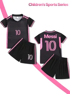 Children's soccer jersey and pants set with jersey number 10 - made of quick-drying fabric, suitable for sports and leisure, children's outdoor activities, and sporty styles. It uses breathable material and is the first choice for children's gifts!