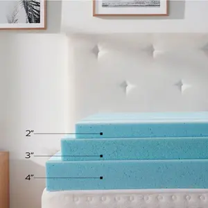 2, 3, 4 inch Cooling Gel Memory Foam Mattress Topper Full Queen King Size Pads
