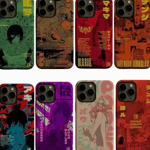 Chainsaw Man Denji & Pochita Anime Phone Case for iPhone 17 16 15 14 13 12 11 & Samsung S23 S24 S25 | Makima Aki Himeno Manga Tough Cover | Cute Otaku Gift for Anime Fans