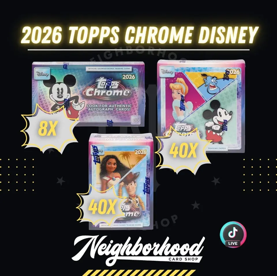 BREAK355 - 2026 Topps Chrome Disney Hobby - 1 Hobby 2 Mega 1 Blaster Case Break - 88 Boxes