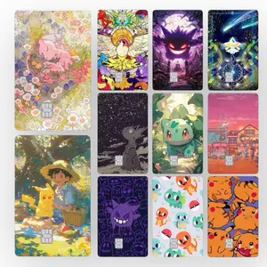 Custom Art Small Chip Holographic Credit Card Decal Sticker Card Skin Cover Pokemon Credit Card Skin- Vinyl stylish