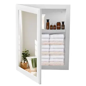 Medicine Mirror Cabinet for Bathroom, Surface and Recessed Mount