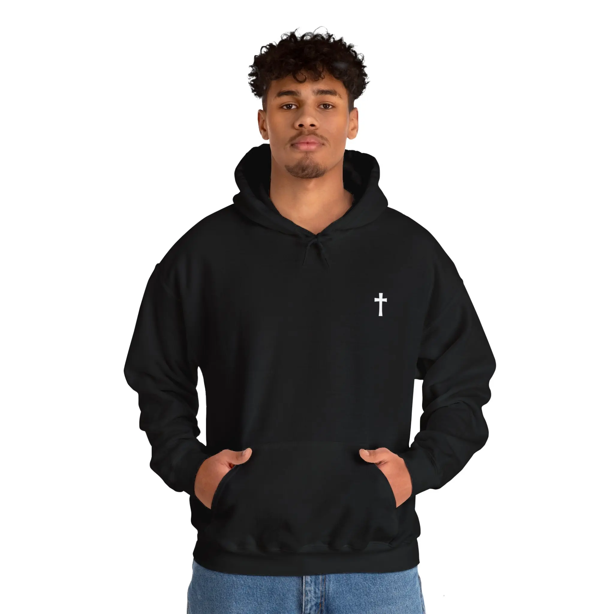 Black Hoodie with Bold Trump Graphics