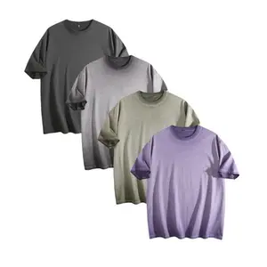 Oversized Vintage Gradient Washed Crewneck Tees | Unisex Cotton Casual Streetwear |  Minimalist