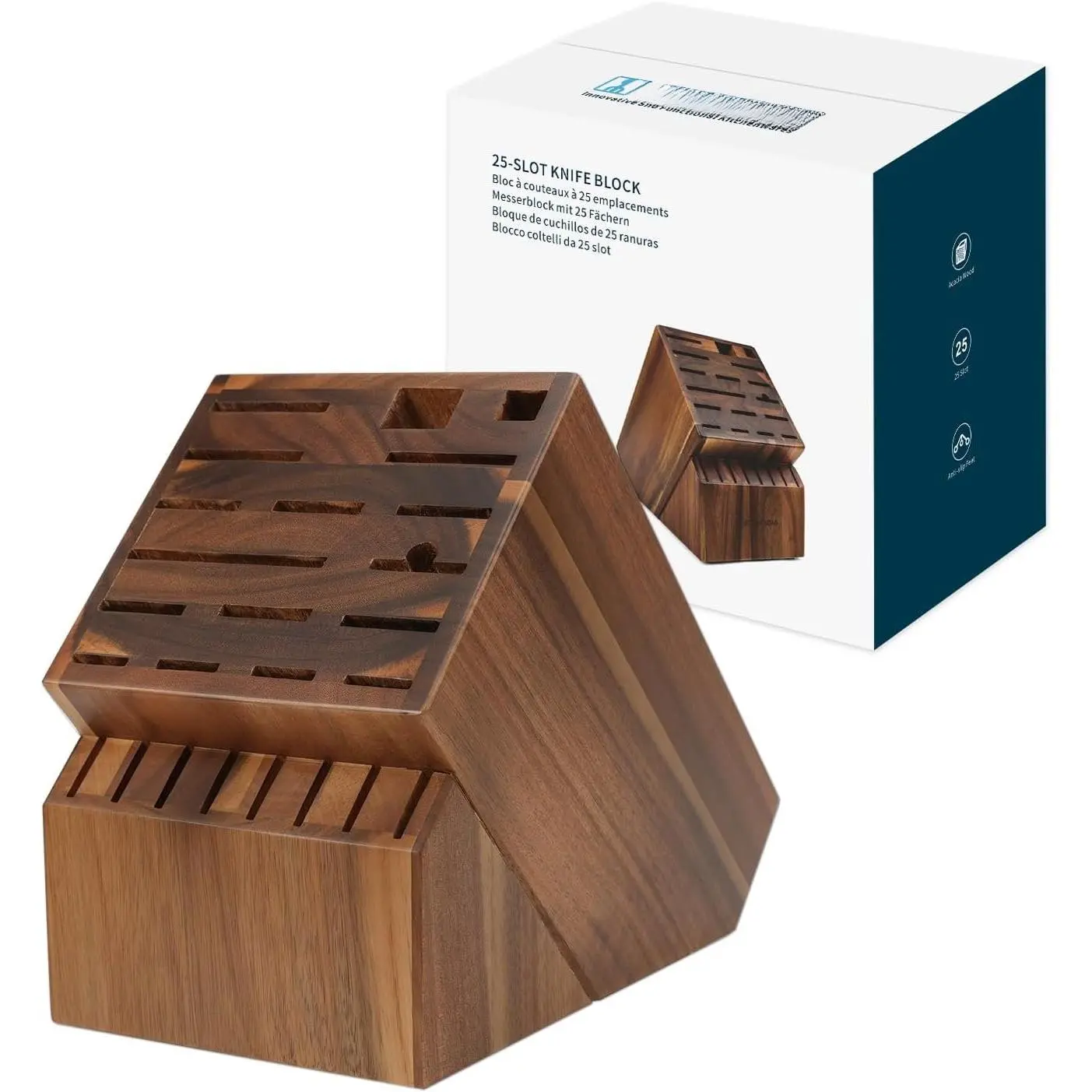 25 Slot Acacia Wood