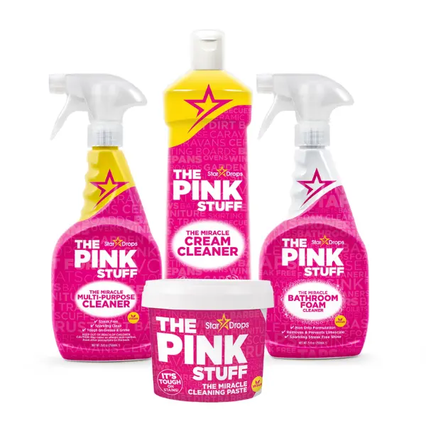 The Pink Stuff - Ultimate Bundle (1 Cleaning Paste, 1 Multi-Purpose Spray, 1 Cream Cleaner, 1 Bathroom Foam Cleaner)