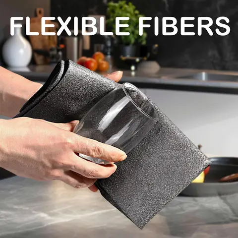 10 Counts Thickened Magic Cleaning Cloth, Microfiber Streak Free Cloth, Reuseable Magic Fiber Towels Rags, Cleaning cloths with multipurpose use, miracle cloths for glass, kitchen and vehicle windows.