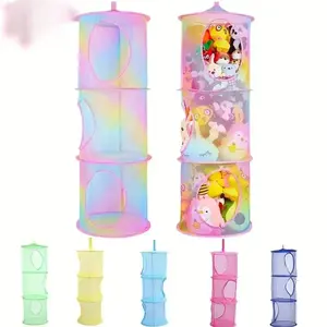 Plush Animal Storage Net, 2Count Hanging Plush Animal Storage Basket, Toy Storage Net for Home Bedroom, Home Organizer, Hangable, Fine Mesh Basket