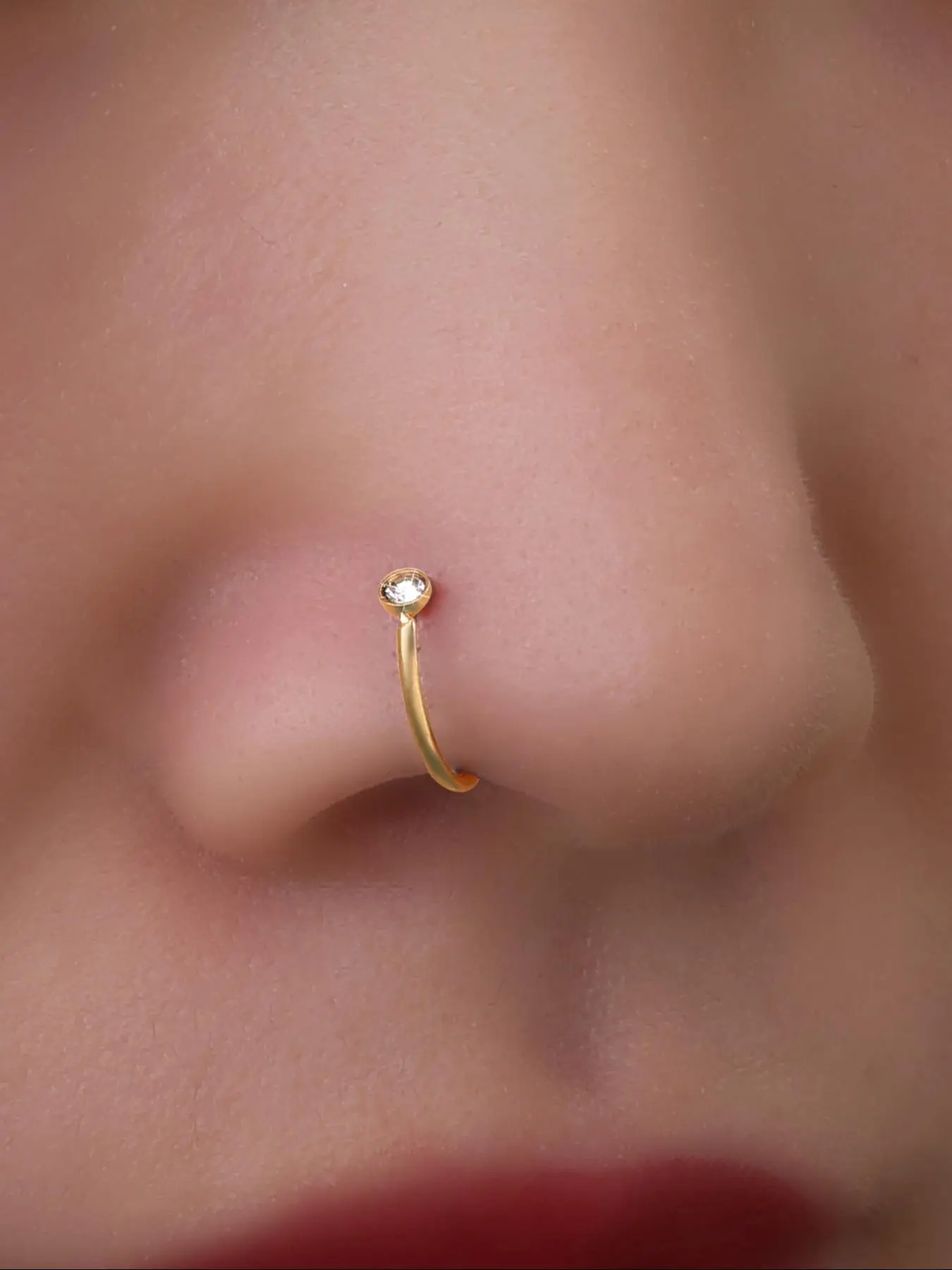 Unisex Elegant Rhinestone Minimalist Nose Ring, Exquisite Trendy Nose Ring, Septum Rings, Septum Pierced Ring, Fashionable Body Jewelry Accessory for Daily & Party Decoration, Septum Piercing