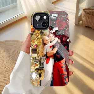 Malachi Barton Eye-Catching Vibrant Retro Collage Design Trendy Bold Mobile iPhone Case. Double-Layer PBT+TPU Drop-Resistant Mobile Phone Cover, Compatible with iPhone 16/15/14/13/12/11 Pro Max/Plus/Pro