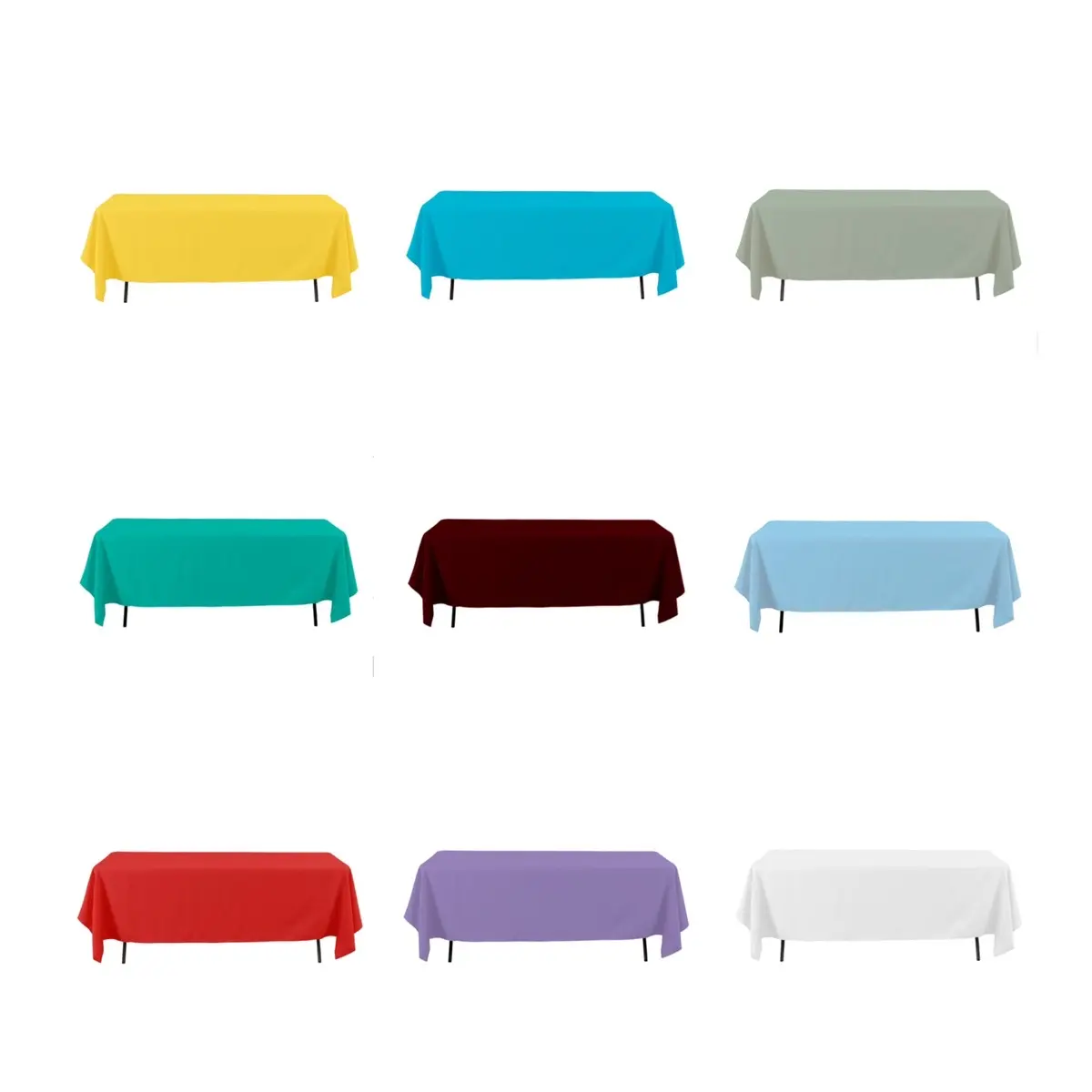 Rectangle Polyester Table Cover’s 60” x 130” 60” x 120”