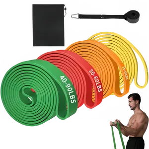 Exercise Resistance Bands Natural Latex Elastic Rubber Workout Fitness Equipment Expander Elastic Rubber Bands for Home Gym