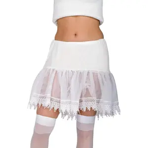 White Lace Trim Petticoat