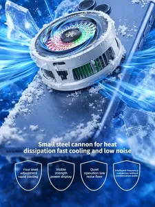 Magnetic Semiconductor Instant FreezingPhone Radiator - Mobile Accessories, Al SmartTemp Control, 4 Cooling Modes, RGB Lighting,Removable Grip for iPhone/Android Devices