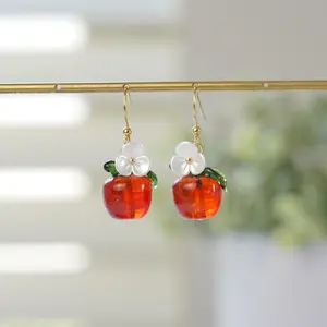 Big Apple Glass Fruit Earrings