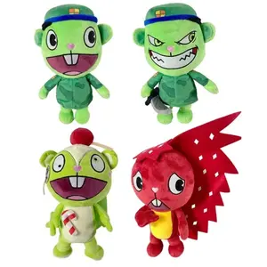 28cm HTF Happy Tree Friends Anime Happy Tree Friends Soldier Fliqpy Plush Toys Dolls Military Flipy Doll Plush Toy for Kids Gift