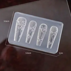 3D Nail Charm Mold 20 - Lace & Butterfly