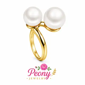 R252- Elegant Double Pearl Ring!