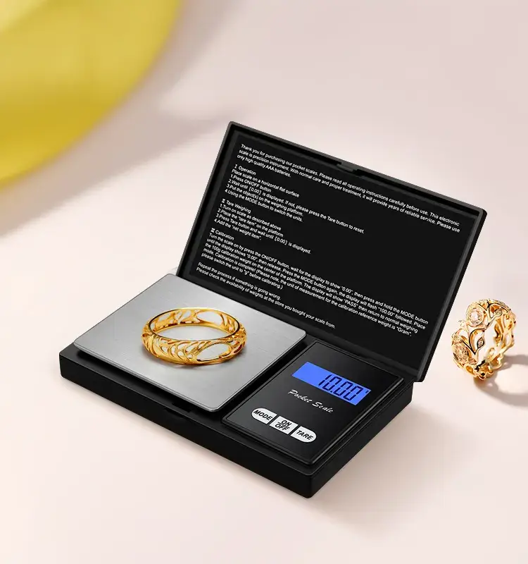 Digital Scale for Kitchen and Jewelry with Tare Function, 500g/0.01g Precision, Easy to Use and Compact Design