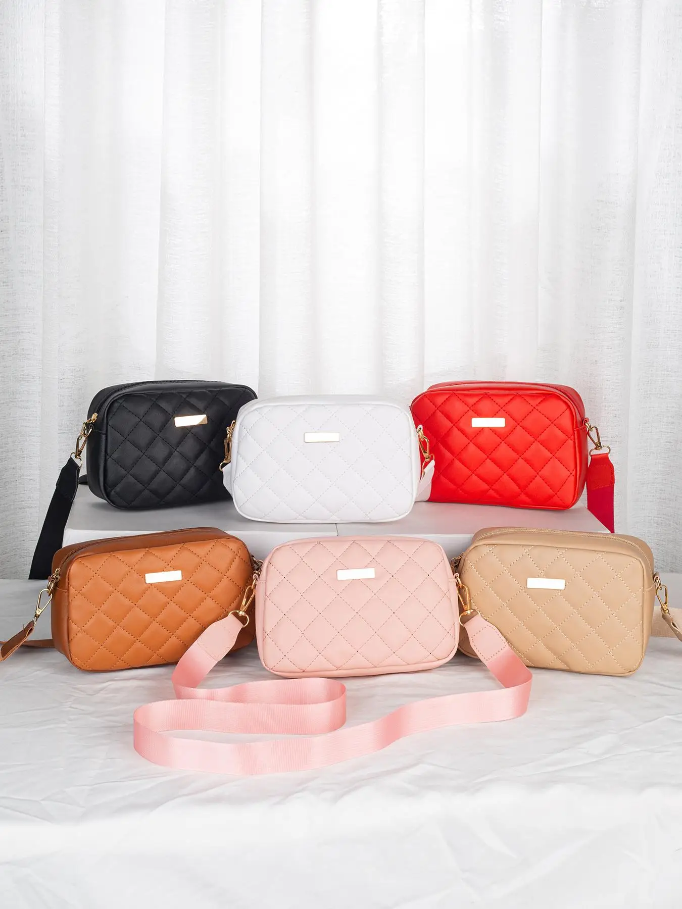 Women's Fashionable Quilted Design Crossbody Bag, Casual Versatile Shoulder Bag for Daily Used, Trendy All-match Commuter Bag, Everyday Bags, Sling Pu