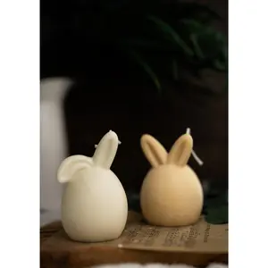 Easter Bunny Egg Candle, Floppy Ears, Easter bunny candle, Easter egg candle, Easter bunny decor, Handmade Candle, Egg Hunting Gift Rabbit