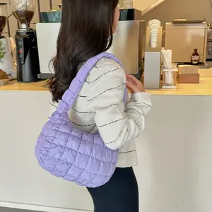 9803 Women's Folded Cloud Fashion Shoulder Bag 2025 New Large Capacity Dumpling Bag