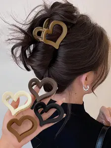Heart Shaped Hair Claws Set, Hair Clip, Casual Versatile Hair Accessories for Women, Minimalist Headwear Suitable for Thick Hair, Fashion Hair Accessories for Party, Daily Clothing Decor