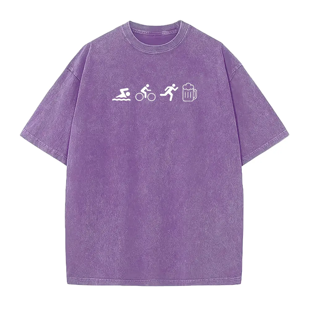 Triathlon Shirt - Swim Bike Run And Beer Tee - Funny Triathlon TShirt - Sports Lover - Beer Lover - Sarcastic Triathlon Tee - Swimming