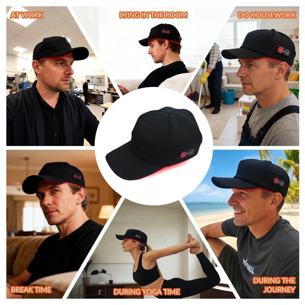 Red Light Therapy Cap for Hair Regrowth, 660nm (72 LEDs) & 850nm (144 LEDs) Near Infrared Phototherapy Hat & Hair Bonnet, Reduce Hair Loss, Protect Scalp, Repair Follicles, Anti-Thinning, Adjustable Pulse Modes, Hands-Free Home Use Festival Gift Red Light Therapy Cap for Hair Regrowth, 660nm (72 LEDs) & 850nm (144 LEDs) Near Infrared Phototherapy Hat & Hair Bonnet, Reduce Hair Loss, Protect Scalp, Repair Follicles, Anti-Thinning, Adjustable Pulse Modes, Hands-Free Home Use Festival Gift