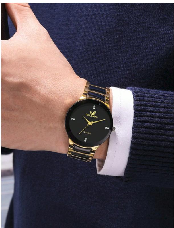 Men's Simple Quartz Watch With Nail Scale