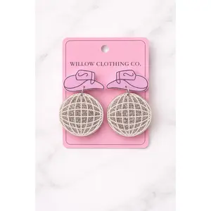 Shimmering Disco Cowgirl Earrings