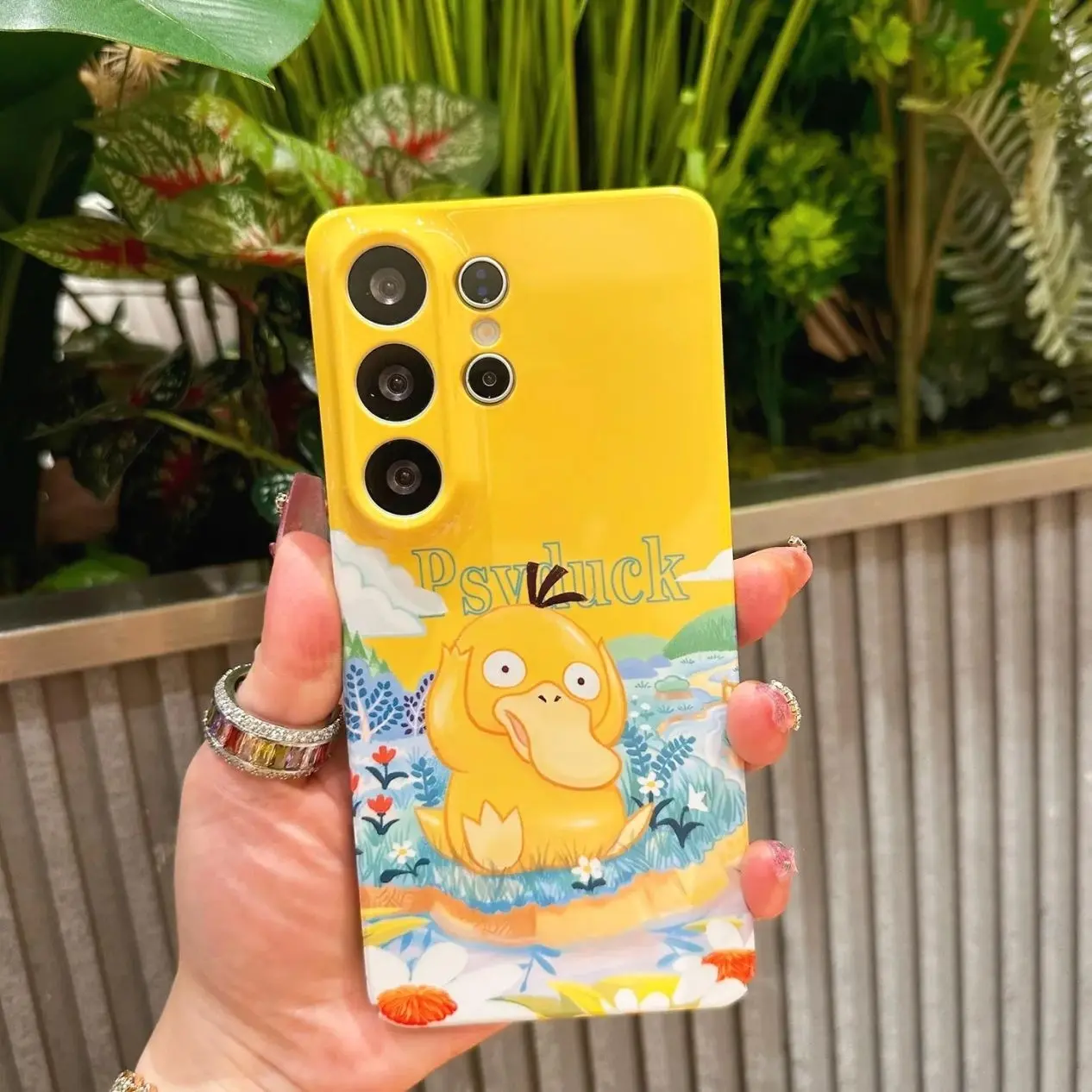 psyduck Anime Phone Case for all iPhone and Samsung models; available as a 2-in-1 MagSafe Tough Case or 2-in-1 Tough Case.