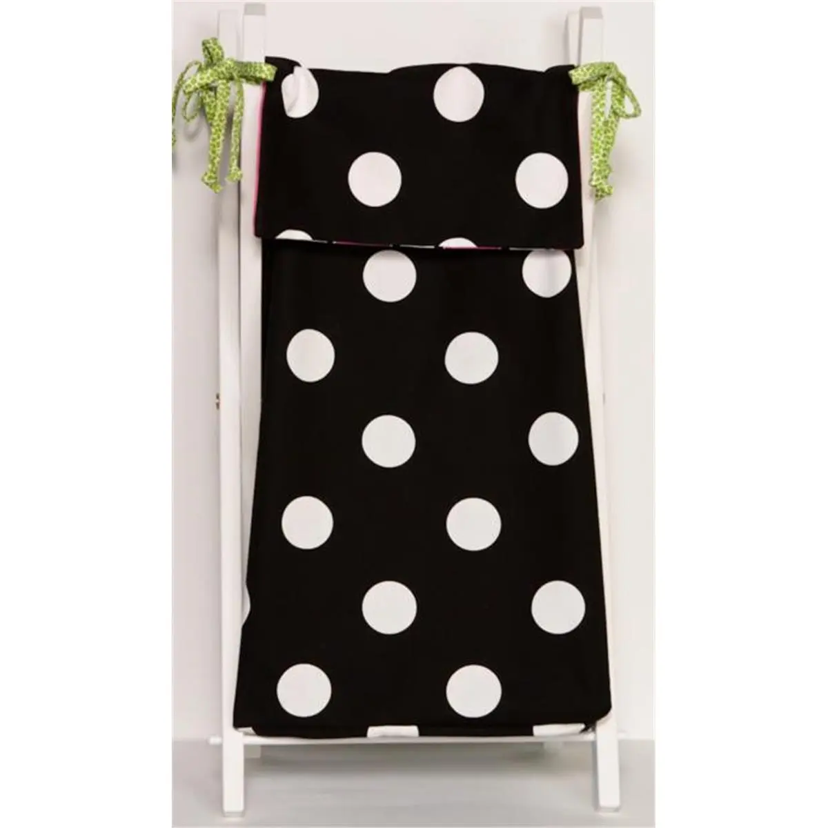 212 MAIN Cotton Polka Dot Laundry Hamper - Sturdy Frame, Elegant Washable Home Laundry Accessory