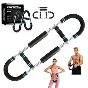 Twister Arm Trainer, Chest Workout Equipment for Men & Women, Adjustable Resistance (60-110 lbs), Ergonomic Home Gym Strength Trainer with Anti-Slip Handles