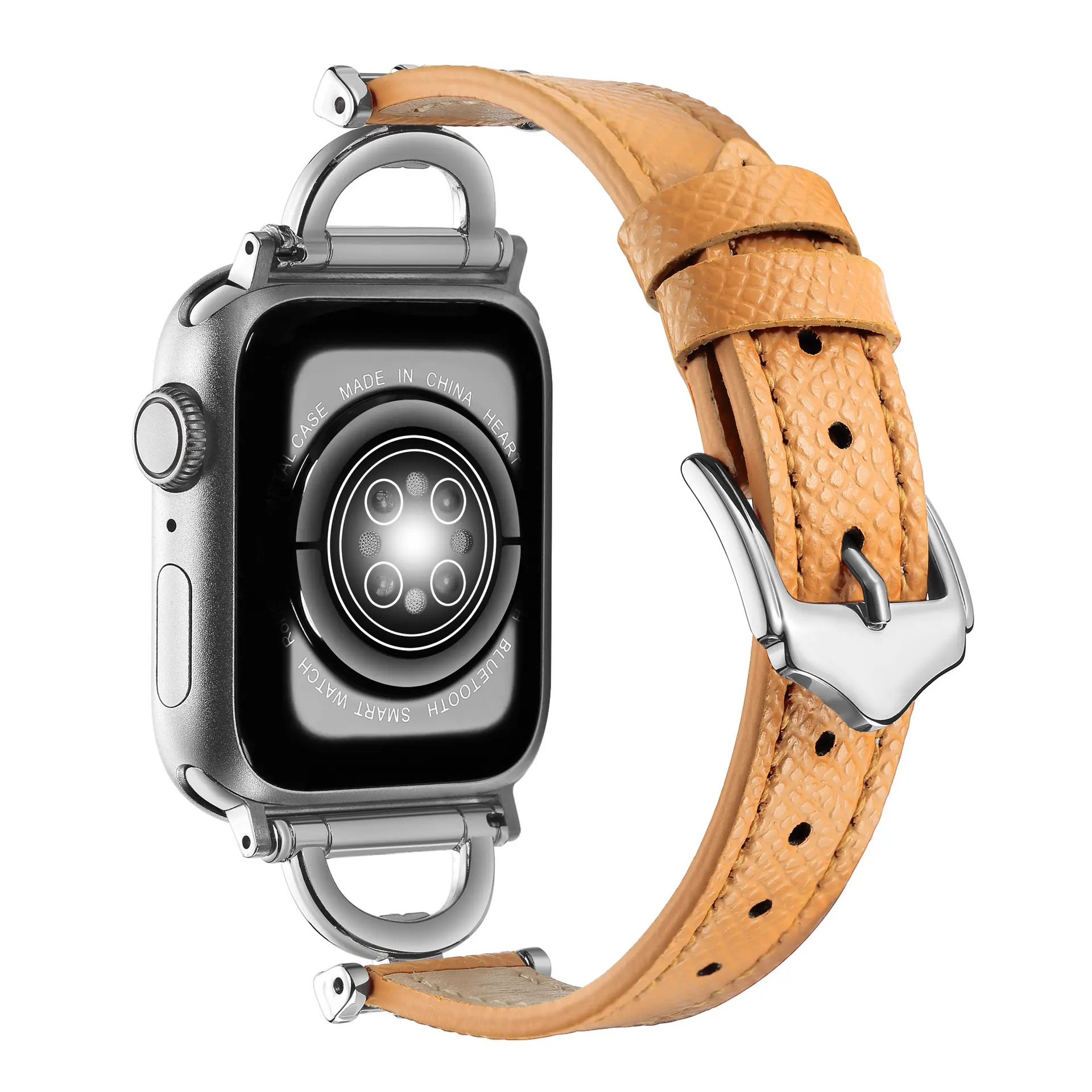 Palm pattern - apricot color - silver