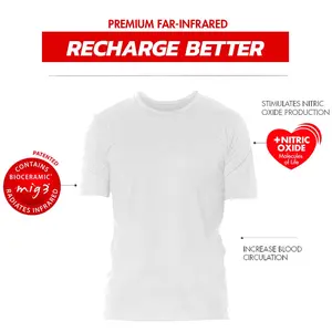 Invel® Lounge Flat Men's T-Shirt - Short Sleeve with Bioceramic MIG3® Far-Infrared Technology
