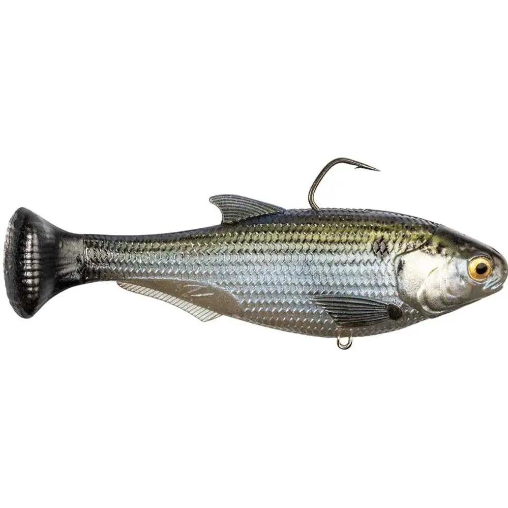 Z-Man Elaztech Line-Through Fast-Sinking Swimbait Fishing Tackle - 6 inches, Wedge Tail, Top/Bottom Fishing Use