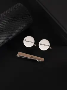 Men's Wedding Accessory Set, Includes Tie Clips & Cufflinks, Perfect for Groomsmen Gifts, All Seasons Wear, Personalized Jewelry